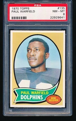 1970 Topps PAUL WARFIELD #135 PSA 8 - Image 1 of 2