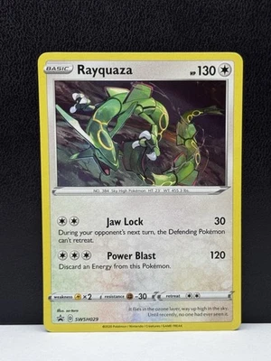 Rayquaza SWSH029 SWSH: Sword & Shield Promo Cards Holo Swirl Pokemon TCG Card NM - Image 1 of 3