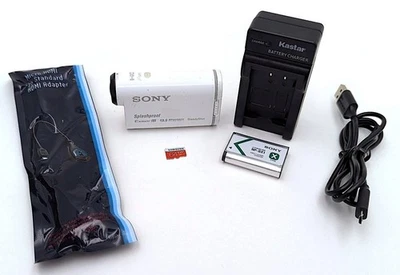 Sony HDR-AS100V Action Cam 13.5MP HD WiFi GPS SteadyShot Exmor R Camera - Bundle - Image 1 of 4