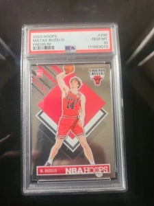 2024 Panini NBA HOOPS #295 Matas Buzelis Premium PSA 10 - Picture 1 of 2