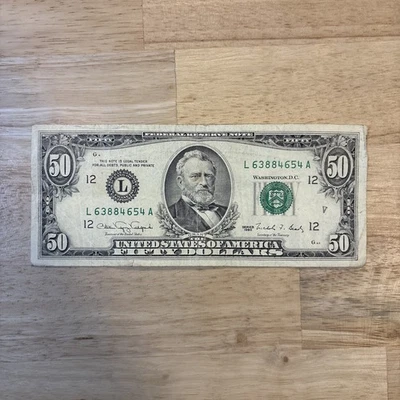 Old 50 Dollar Bill (1990) - Image 1 of 2