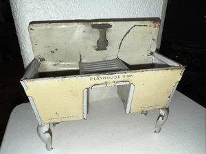 Antike Henry Katz Blech Miniatur Puppenstube Spielhaus Waschbecken - Bild 1 von 3