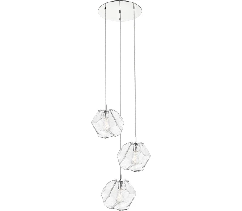 Access Lighting Boulder Pendant, 3-Light 15 Total Watts Mirrored Stainless Steel - Image 1 of 1