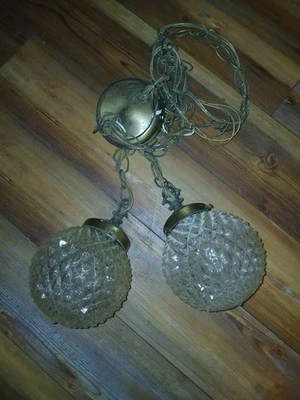 Lámpara colgante moderna de vidrio de techo de mediados de siglo de 1950  Foto 1 de 2