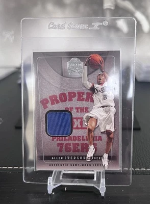 2005 Fleer/Skybox Allen Iverson Game Worn Jersey Po-ai 76ers - Image 1 of 3