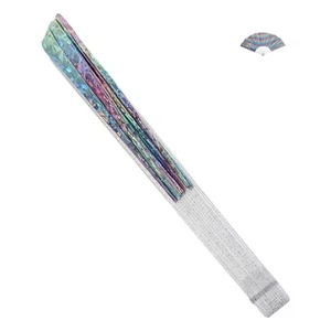 Electronic Syllable Laser Folding Fan Rave Chinese Fans Foldable Hand - Picture 1 of 12