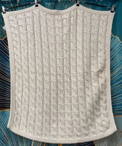 2013 Koala Baby Blanket Cable Knit Off White Stone Baby Blanket - Picture 1 of 6