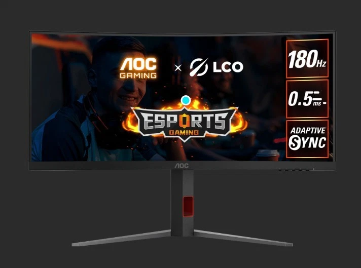 AOC 34' WQHD VA,1500R,180Hz,1ms,Adaptive Sync,HDR10,Shadown Control,Dark Boos... - Image 1 of 1
