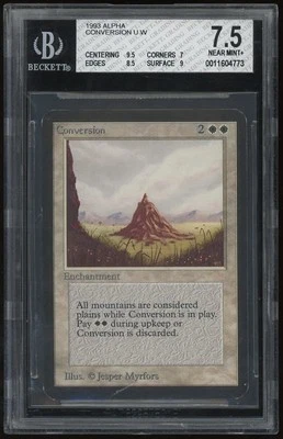 MTG Limited Edition Alpha 1993 Conversion BGS 7.5 Near Mint+ Old School 93/94 - Image 1 of 2
