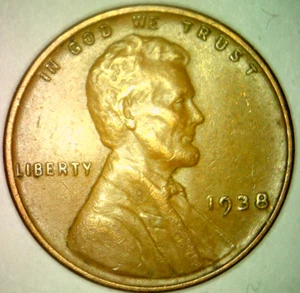 1938 P Lincoln Wheat Cent Album Filler A1 - Picture 1 of 2