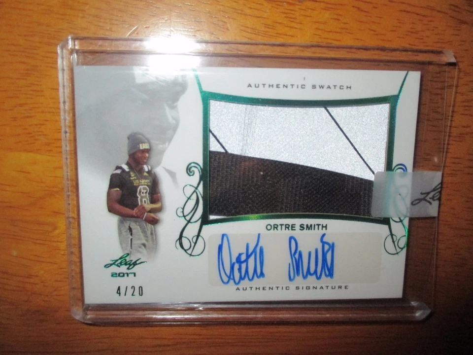 ORTRE SMITH South Carolina 2017 Leaf Army All-American PATCH Autograph #4/20 - Image 1 of 1