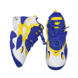 Nike Air Max Speed Turf Big Kids' Sz 6/ 6.5Y Athletic Shoes White/Blue/Yellow - Picture 1 of 7