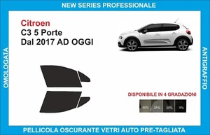 pellicole oscuranti vetri  citroen c3 5 porte dal 2017 kit anteriore - Bild 1 von 1