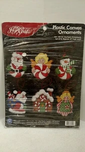 Vintage 1998 J & P Coats Kunststoff Leinwand Weihnachtsschmuck Kit Neu in geöffnet... - Bild 1 von 6