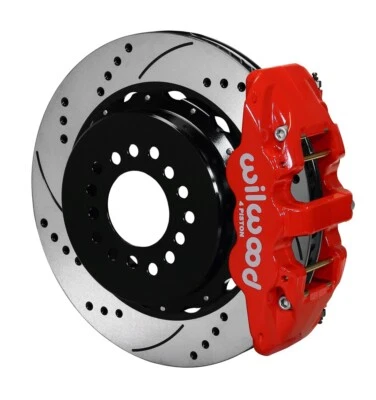 Wilwood Rear Red AERO4 Big Brake Parking Brake Kit For 05-14 Ford Mustang - Image 1 of 4