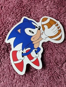 Sonic The Hedgehog Decal Sticker,Sonic Diving With Football Sticker, 3.25" - Picture 1 of 4