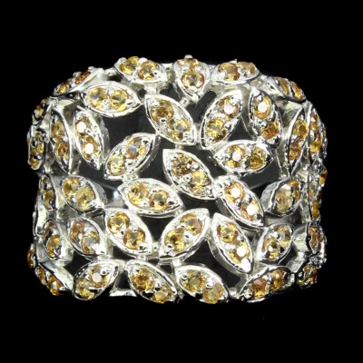 Anillo de plata de ley 925 zafiro redondo corte diamante piedras preciosas joyería 7,5 Foto 1 de 4