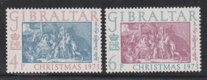 GB GIBRALTAR 1973 Christmas Nativity Painting SG 321/2 MNH XMAS NOEL WEIHNACHTEN - Picture 1 of 1