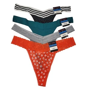 No Boundaries Women's 4-Pack Seamless Lace Trim Thong Panties - Size 3XL(21) - Picture 1 of 24