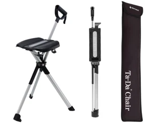 Silla Ta-Da Step2Gold Bastón Portátil, Bastón con Asiento Plegable - 34.2"- NEGRO - Imagen 1 de 11