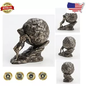 Figura de Sísifo hecha a mano maestra artesanal - Escultura de bronce lista para regalo de 4 3/8"" - Imagen 1 de 7