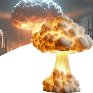 3D Mushroom Cloud Table Lamp Atomic Bomb Blast Explosion Night Light Desk Lamp - Picture 1 of 10