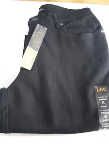 Woman lee straight leg relaxed  Black Size 6 S - Picture 1 of 3