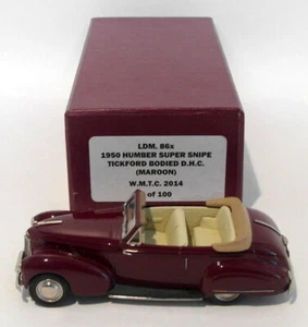 Lansdowne Models 1/43 Scale LDM86X - 1950 Humber Super Snipe Tickford Bodied DHC - Picture 1 of 5