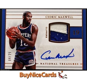 2016 Cedric Maxwell National Treasures Bronze Game Worn Patch Auto /25 # 2 - Bild 1 von 2