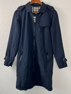 Burberry London Long Casual Trench Coat Full Zip Cole Size 10 R - Picture 1 of 19