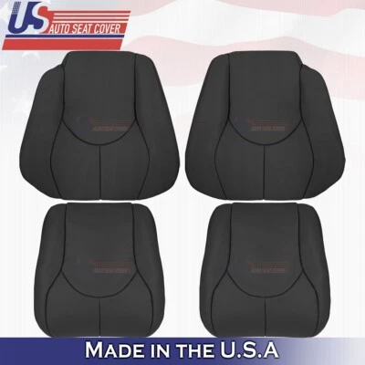 1996 to 2002 For Mercedes Benz SL600 Front Set Tops &Bottoms Leather Cover Black - Image 1 of 4