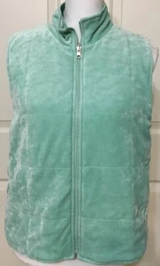 Susan Bristol size M light mint green insulated zip up vest women's - Picture 1 of 5