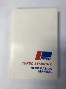 Piper PA44-180T 1980 & UP Turbo Seminole Information Manual Original - Picture 1 of 13