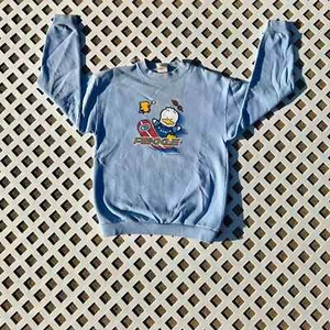 Rare Vintage 90s Sanrio Hello Kitty Pekkle Duck Snowboarding Sweater - Picture 1 of 7