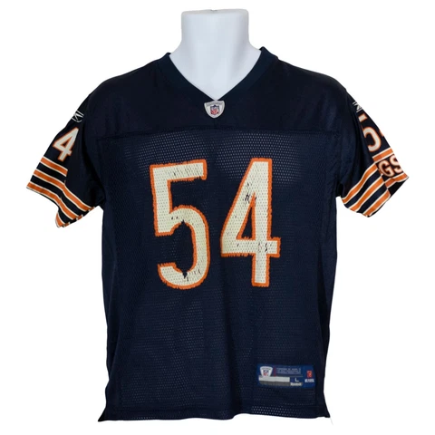 Chicago Bears Brian Urlacher #54 Reebok Boys Football Jersey Blue Size L Large Cover