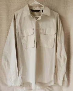 Timberland Shirt Mens Sz L Button Up Long Sleeve Outdoor Vented Tan Fishing - Picture 1 of 4