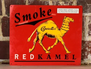 Vintage 1996 Red Kamel Cigarettes Tin Metal Sign 13.5 x 11.5 - Picture 1 of 7