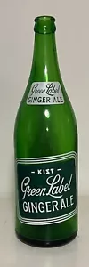 Label misprint - Kist Green - 30oz Soda Pop Bottle - Stratford, Ontario, Canada - Picture 1 of 3