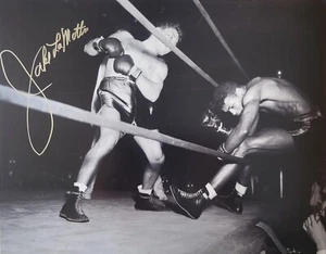 Autographed JAKE LAMOTTA  11X14 Boxing photo w/ COA - Picture 1 of 1