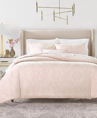 Hotel Collection Distressed Damask Comforter Set King 4 pc Pale Blush Pink - Image 1 of 4