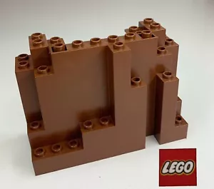 1 x LEGO Pannello di Roccia Marrone 4x10x6 Castello Rettangolare - 6082 60052 - 12C - Foto 1 di 4