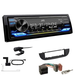 JVC DAB+ Bluetooth USB inkl. Antenne Autoradio für Fiat 500 500C Schwarz - Bild 1 von 6