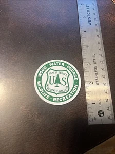Vtg Firefighting US Forest Service Department Of Agriculture Sticker Decal - Picture 1 of 1