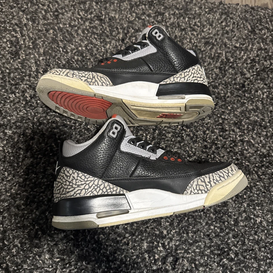 Size 8.5 - Jordan 3 Retro OG Mid Black Cement - Image 1 of 4