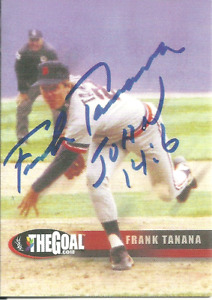 Frank Tanana Detroit Tigers Personally Autographed THE GOAL Card