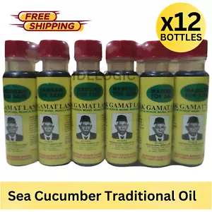 12 PAX Sea Cucumber Traditional Oil Minyak Gamat Plus for Massage, Cuts Bruises - Picture 1 of 10