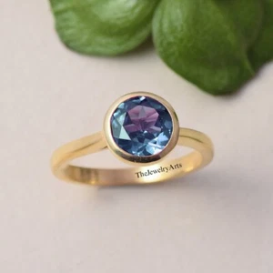 Handmade Alexandrite Stone Ring/Solid Silver 925/Statement Ring /Elegant design - Picture 1 of 7