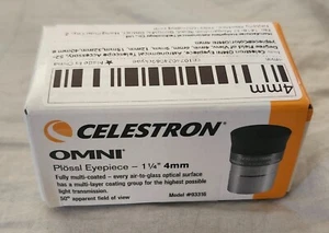 Celestron 1 1/4'' 4mm Omni Plossl Eyepiece Telescope Eyepiece - Picture 1 of 2