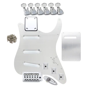 10-teiliges Set E-Gitarre Zubehör Metall Zum Selbermachen Zubehör für FD Strat Chrom - Bild 1 von 23