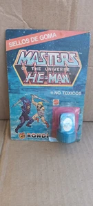 vintage 80's Motu HE-MAN Rubber stamp ORKO Unopened Cardboard Rondi ARGENTINA - Picture 1 of 14